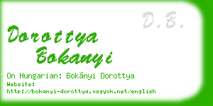 dorottya bokanyi business card